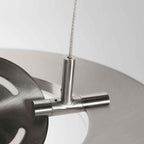 Staalkleurige hanglamp Soleil 4140ST met lift systeem