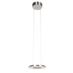 Staalkleurige hanglamp Soleil 4140ST met lift systeem