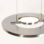 Staalkleurige hanglamp Soleil 4140ST met lift systeem