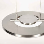 Staalkleurige hanglamp Soleil 4140ST met lift systeem