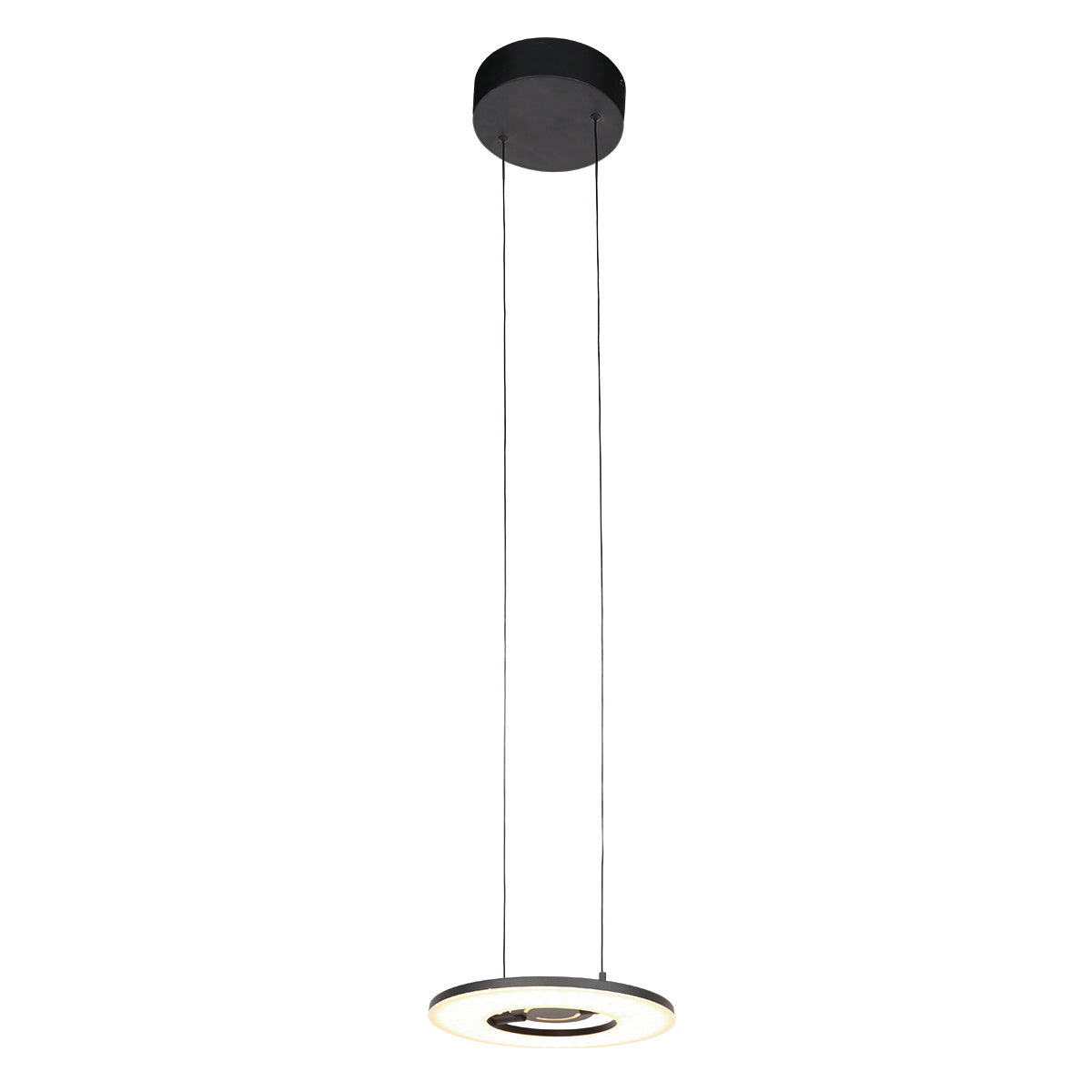 Zwarte hanglamp Soleil 4140ZW met lift systeem