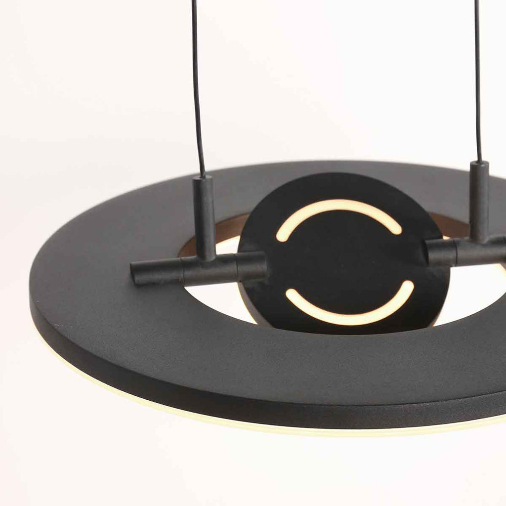 Zwarte hanglamp Soleil 4140ZW met lift systeem