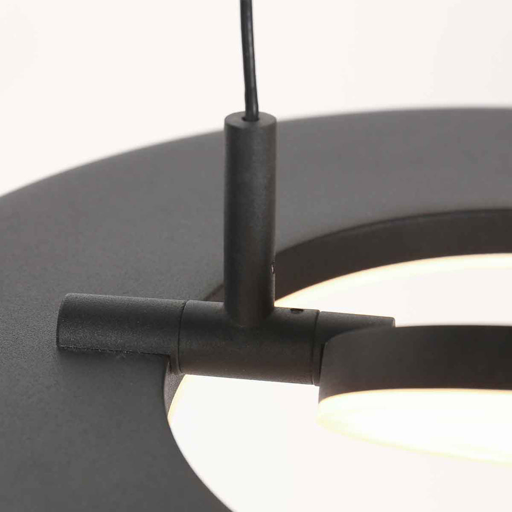 Zwarte hanglamp Soleil 4140ZW met lift systeem