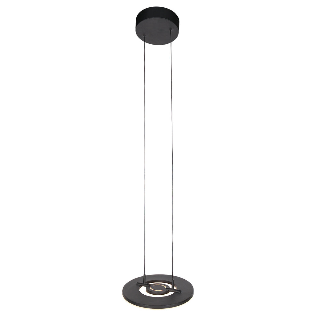 Zwarte hanglamp Soleil 4140ZW met lift systeem
