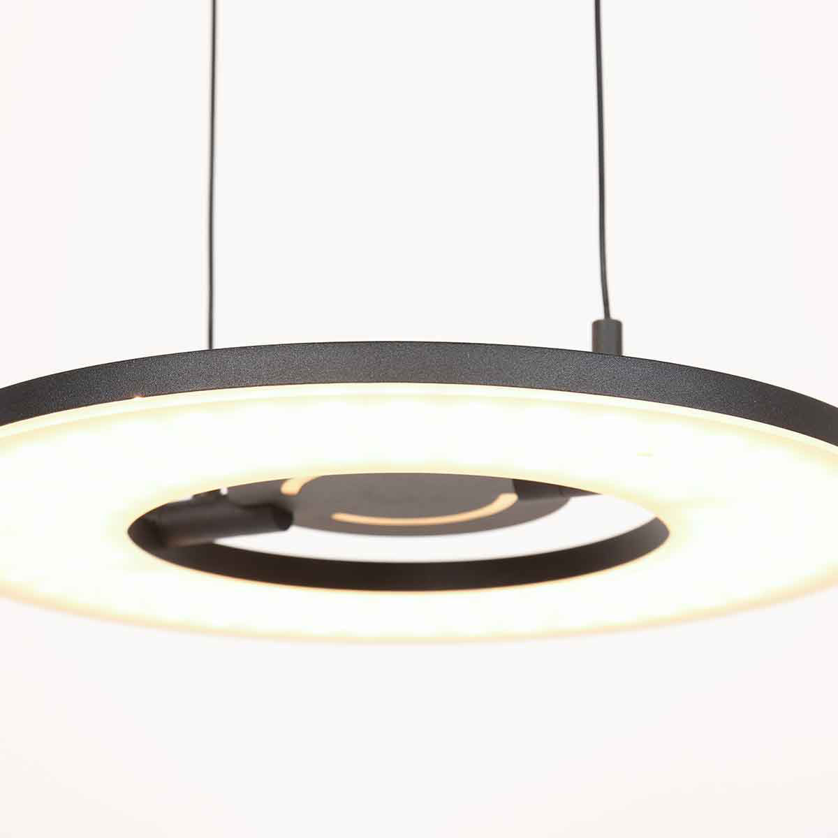 Zwarte hanglamp Soleil 4140ZW met lift systeem