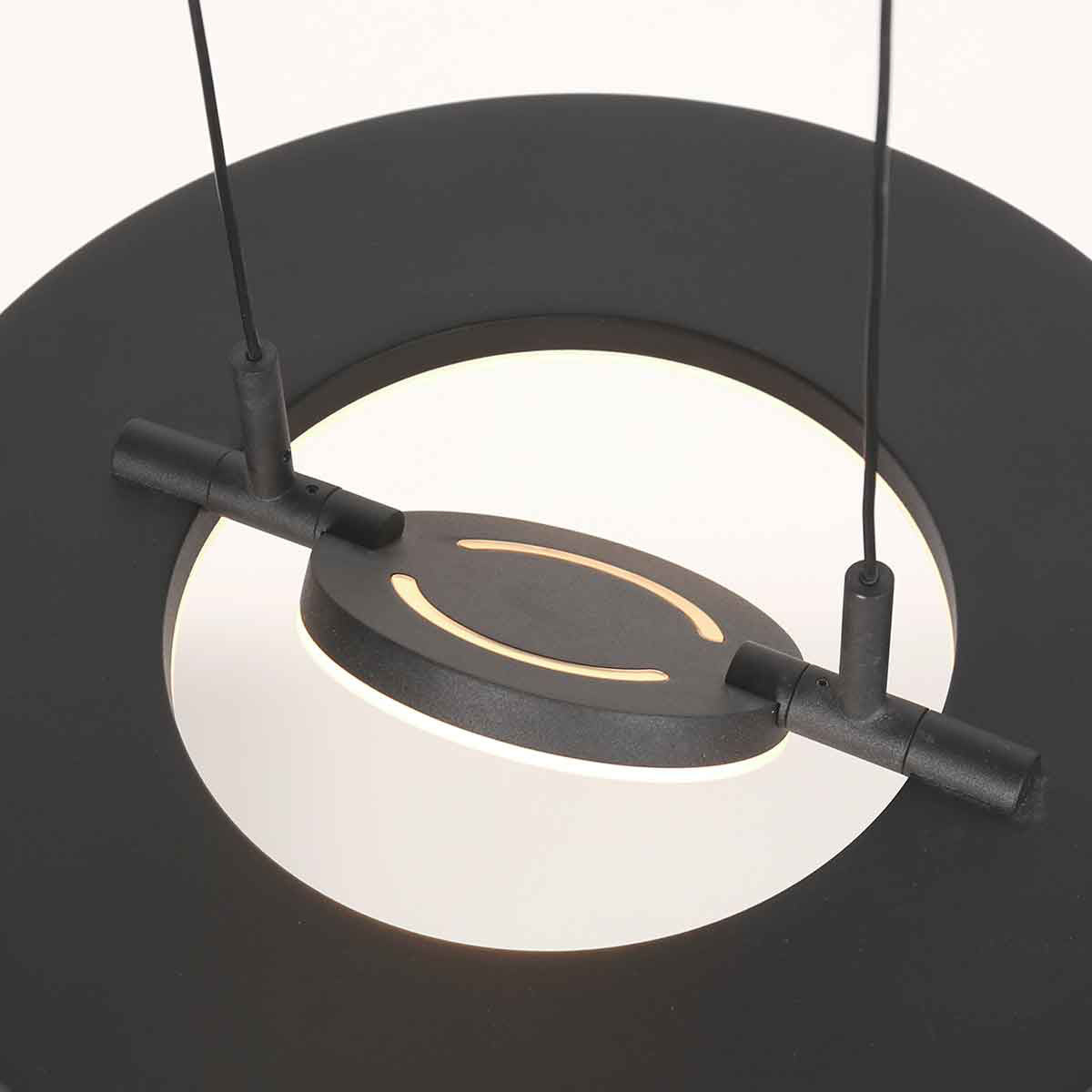 Zwarte hanglamp Soleil 4140ZW met lift systeem