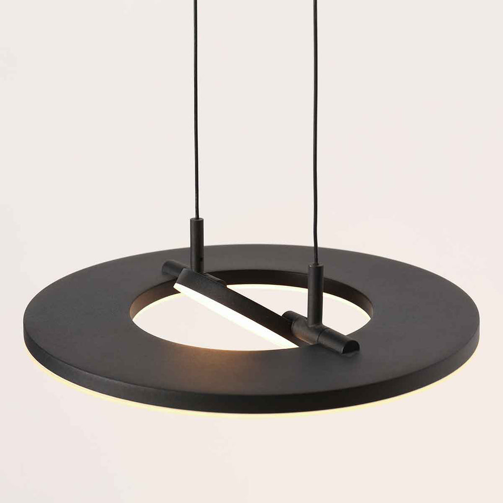 Zwarte hanglamp Soleil 4140ZW met lift systeem