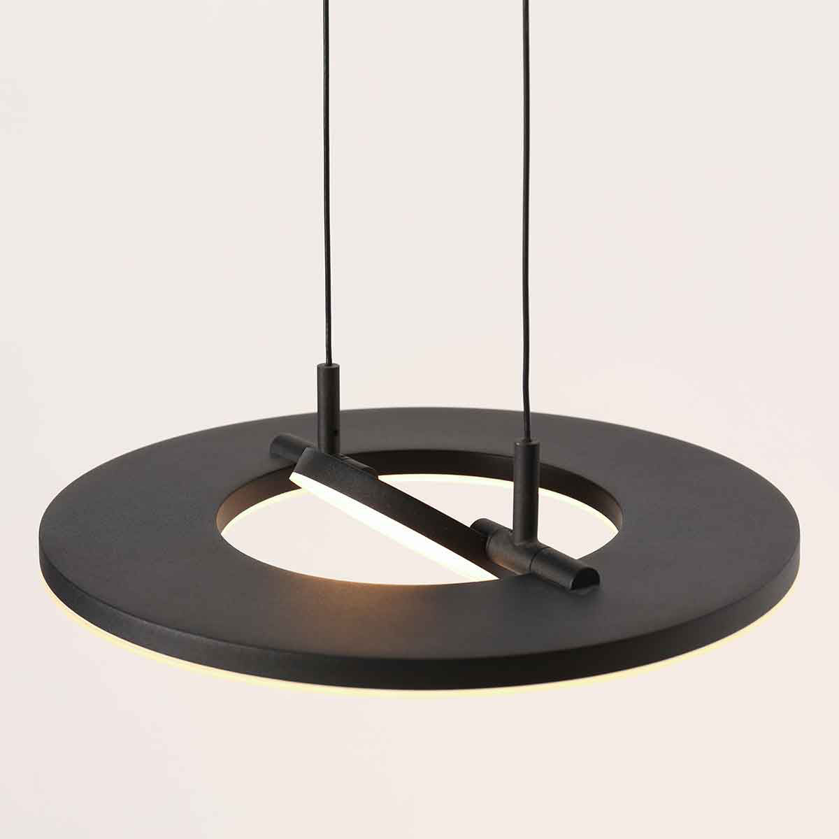 Zwarte hanglamp Soleil 4140ZW met lift systeem