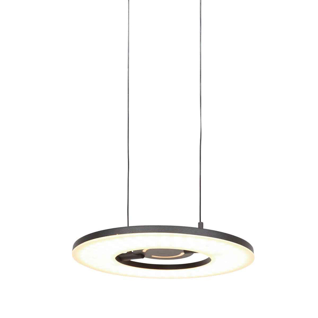 Zwarte hanglamp Soleil 4140ZW met lift systeem