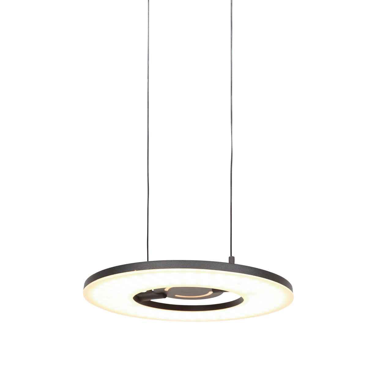 Zwarte hanglamp Soleil 4140ZW met lift systeem