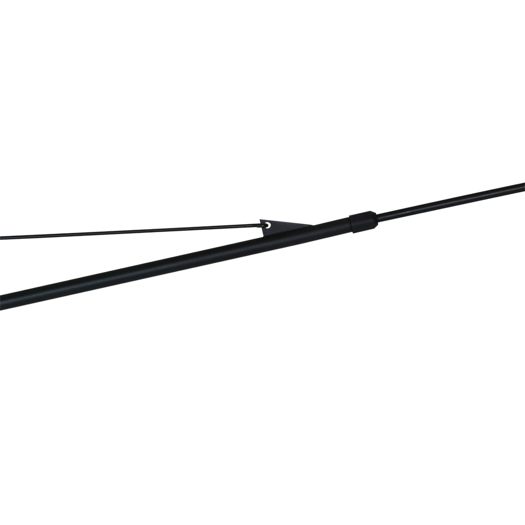 Wandlamp Breeza-Beach 4153ZW zwart met bamboe kap Ø50 cm