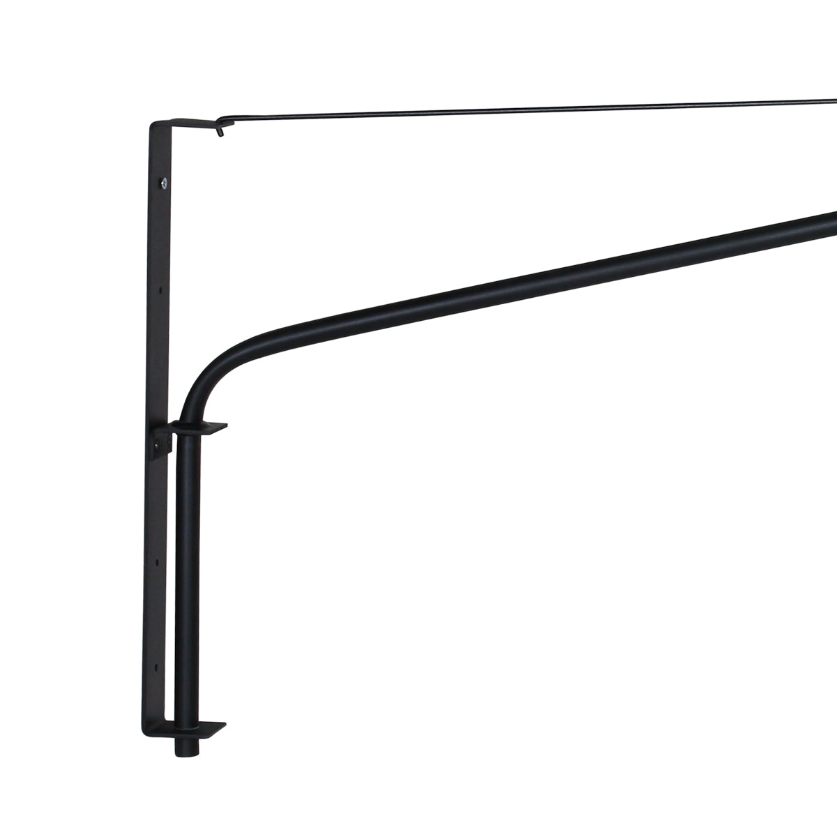 Wandlamp Breeza-Beach 4153ZW zwart met bamboe kap Ø50 cm