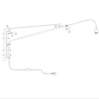 Wandlamp Breeza-Beach 4153ZW zwart met bamboe kap Ø50 cm