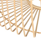 Wandlamp Breeza-Beach 4153ZW zwart met bamboe kap Ø50 cm