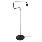 Vloerlamp Bloeba 4161ZW zwart met zwart linnen kap