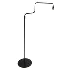 Vloerlamp Bloeba 4163ZW zwart met grijs grof linnen kap