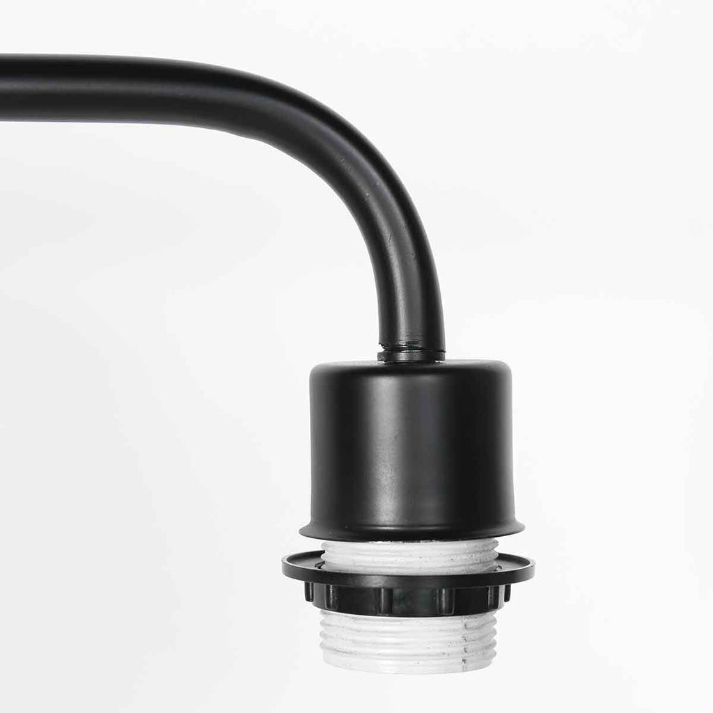 Vloerlamp Bloeba 4169ZW zwart met blauwe velours kap
