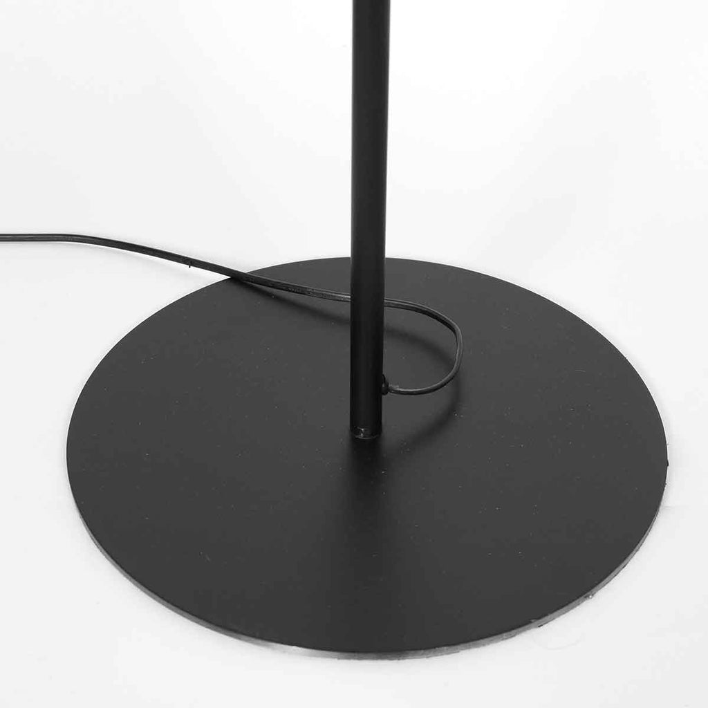 Vloerlamp Bloeba 4169ZW zwart met blauwe velours kap