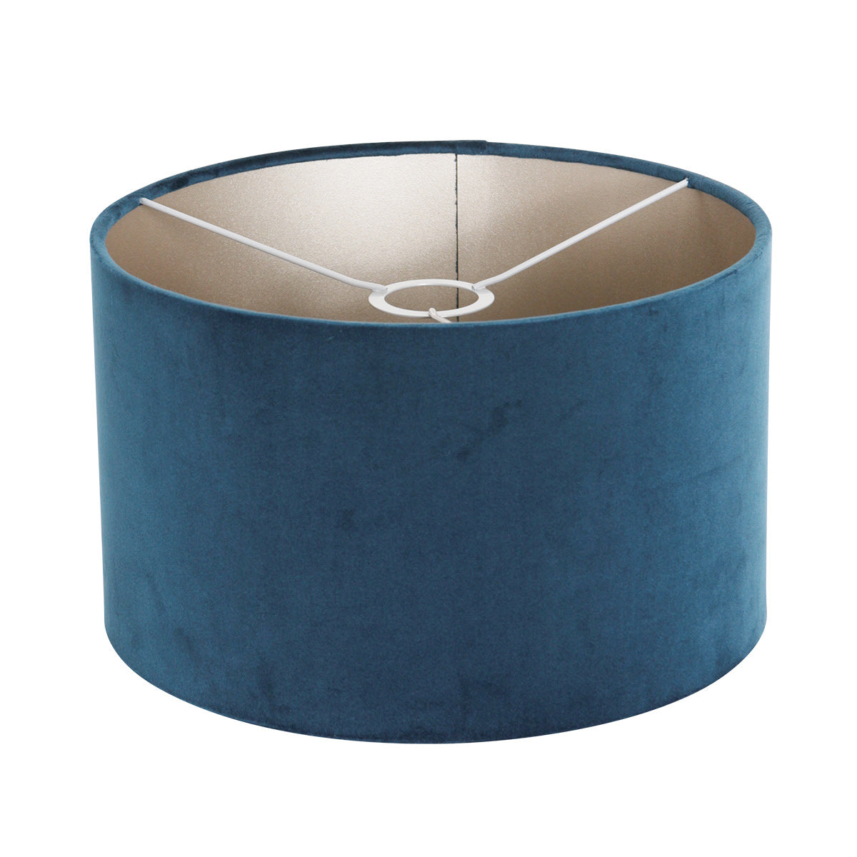 Vloerlamp Bloeba 4169ZW zwart met blauwe velours kap