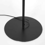 Zwarte vloerlamp Bloeba 4171ZW met naturelkleurig gras kap