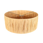 Zwarte vloerlamp Bloeba 4171ZW met naturelkleurig gras kap