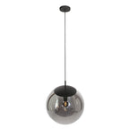 Hanglamp Bollique 4186ZW zwarte lamp met smoke glas Ø40 cm