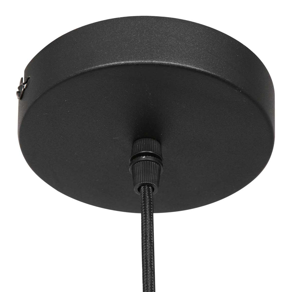 Hanglamp Bollique 4186ZW zwarte lamp met smoke glas Ø40 cm