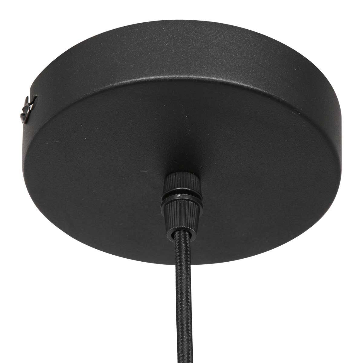 Hanglamp Bollique 4186ZW zwarte lamp met smoke glas Ø40 cm
