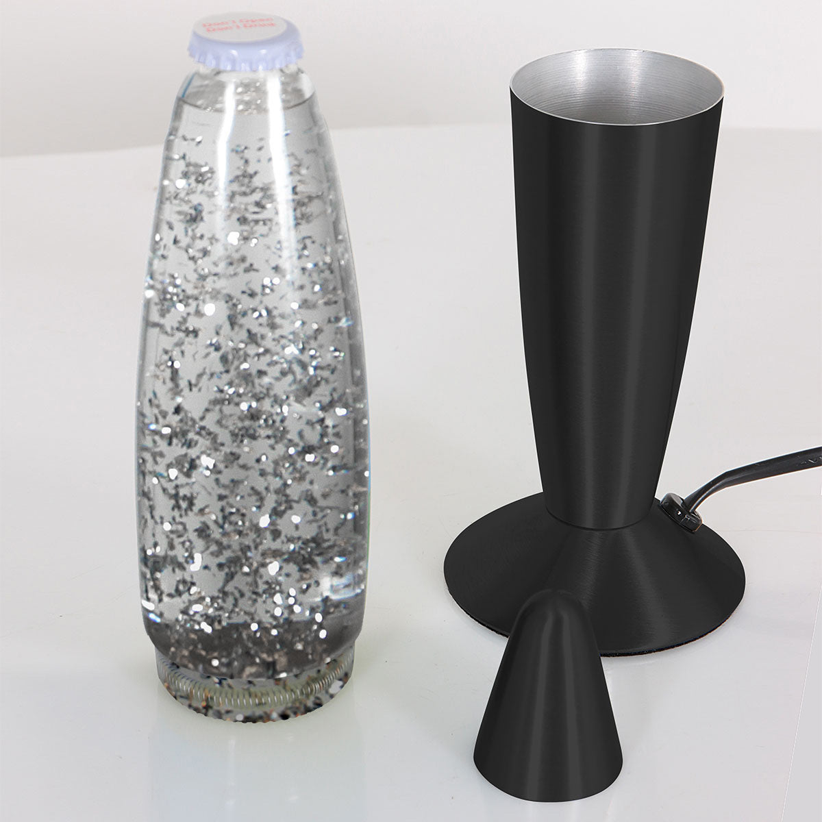 Speelse Glitter Tafellamp Volcan 4187ZW – Een Sprankelend Spektakel