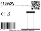 Zwarte hanglamp Fluxy 4189 – In hoogte verstelbaar tot 160 cm, breedte 120 cm