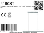 Champagne-staal kleurige hanglamp Fluxy 4190ST et cable lift 160cm