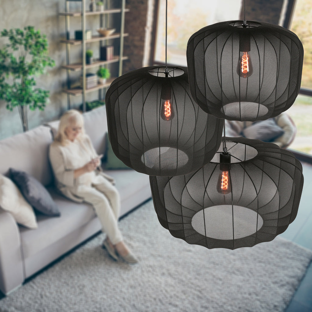 Zwarte Hanglamp Sable 4191ZW – Stijlvol en Sfeervol Design