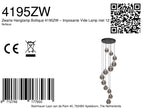 Hanglamp Bollique 4195ZW zwarte vide lamp met 12 lichtpunten