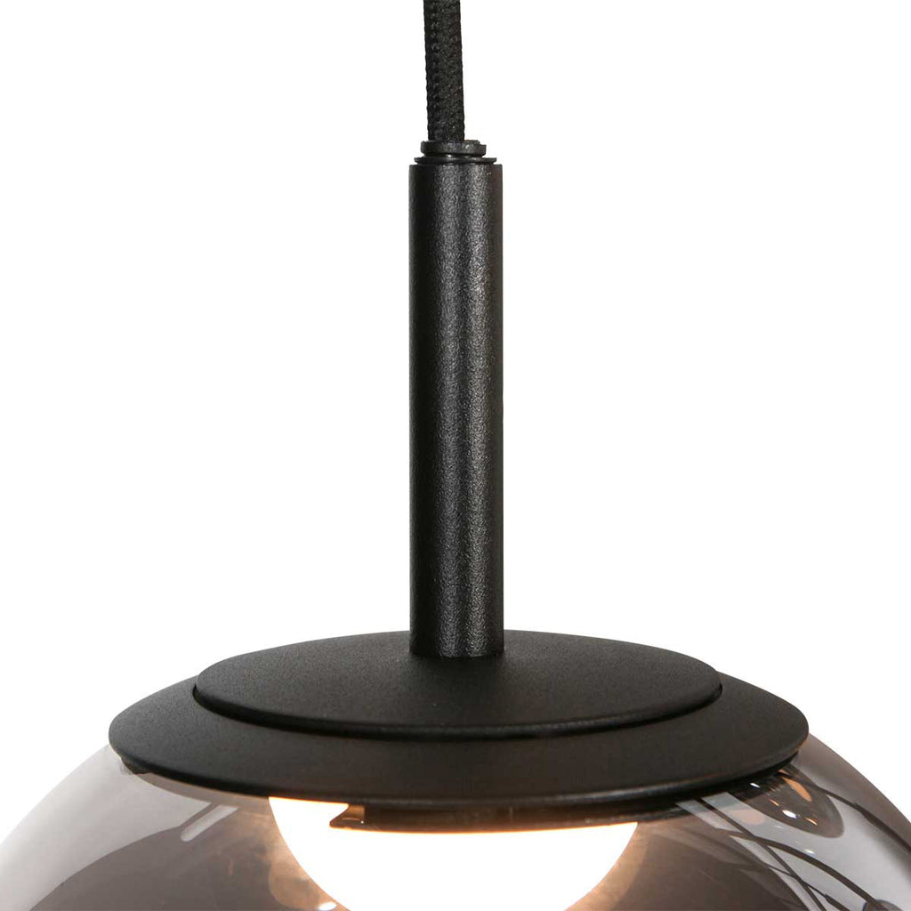 Hanglamp Bollique 4195ZW zwarte vide lamp met 12 lichtpunten
