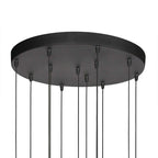 Hanglamp Bollique 4195ZW zwarte vide lamp met 12 lichtpunten