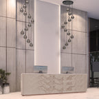 Hanglamp Bollique 4195ZW zwarte vide lamp met 12 lichtpunten