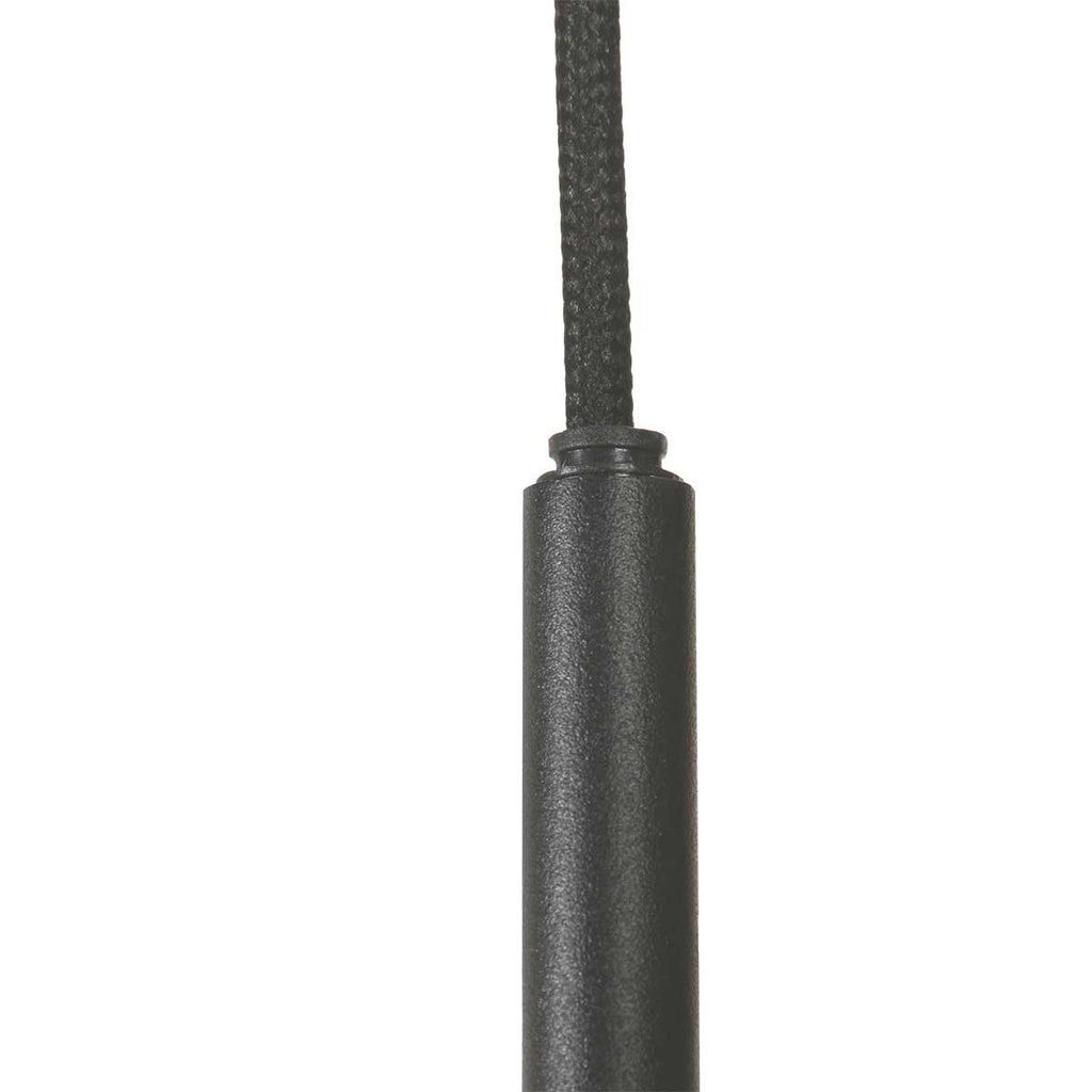 Hanglamp Bollique 4196ZW zwarte vide lamp met smoke glas