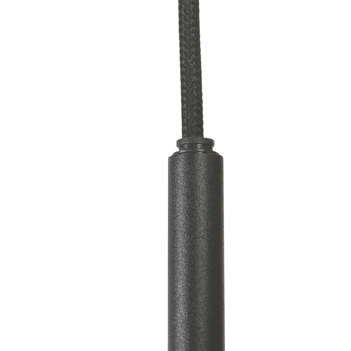 Hanglamp Bollique 4196ZW zwarte vide lamp met smoke glas