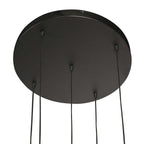 Hanglamp Bollique 4196ZW zwarte vide lamp met smoke glas