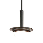 Hanglamp Bollique 4196ZW zwarte vide lamp met smoke glas