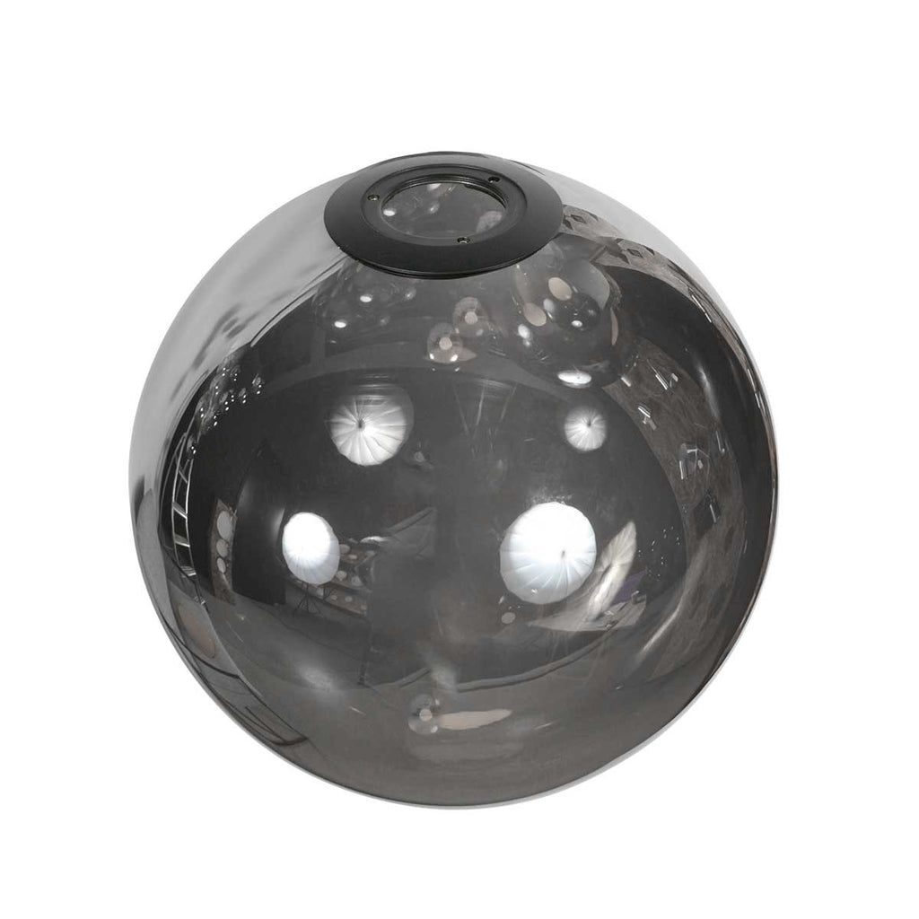 Hanglamp Bollique 4196ZW zwarte vide lamp met smoke glas