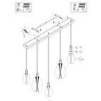 Glimsy 4197ZW hanglamp met Smoke Glas