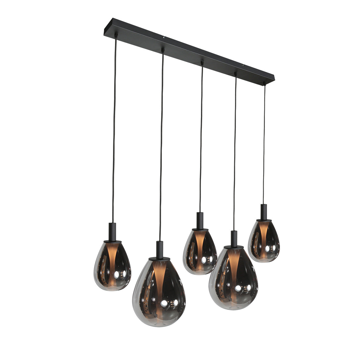 Glimsy 4197ZW hanglamp met Smoke Glas