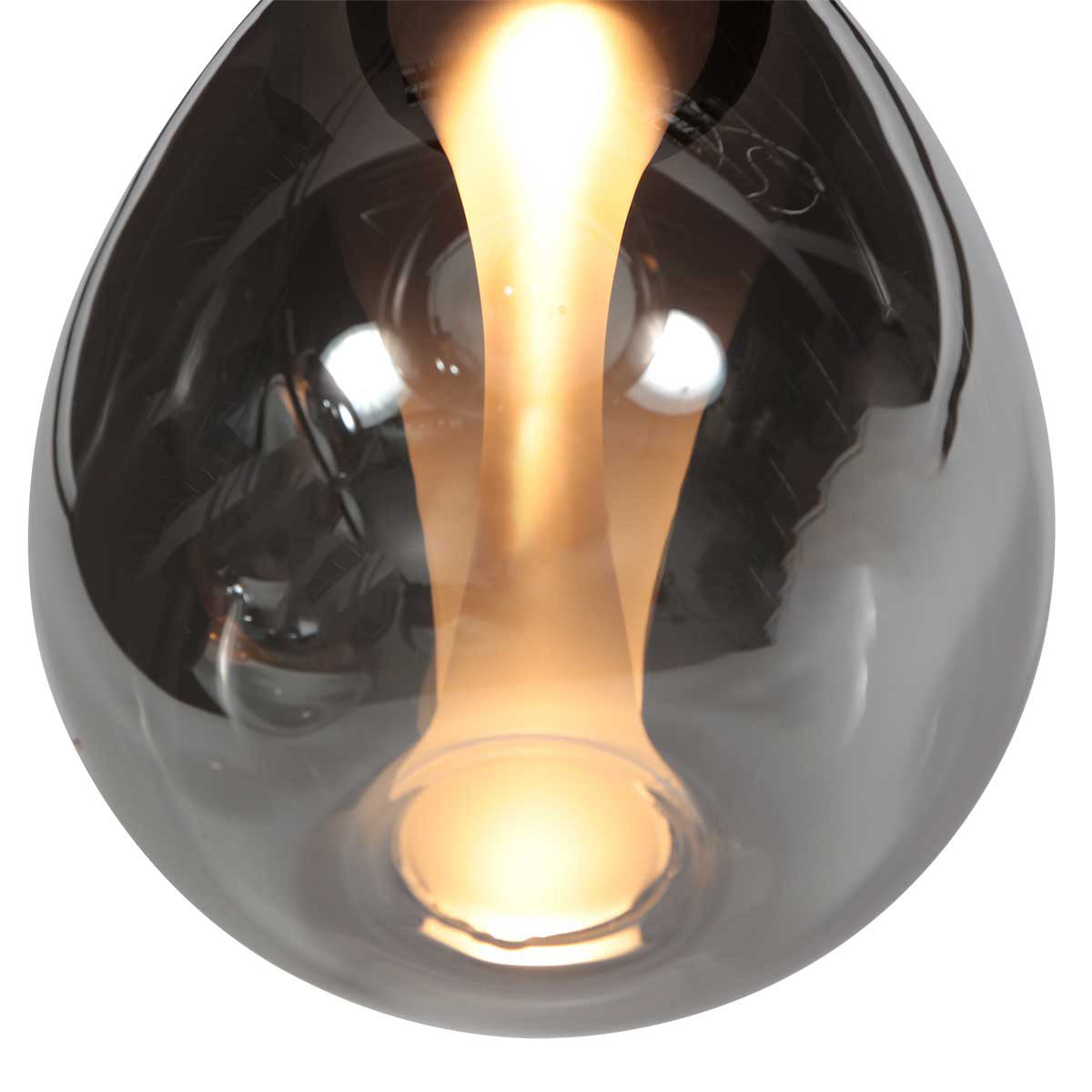 Glimsy 4197ZW hanglamp met Smoke Glas