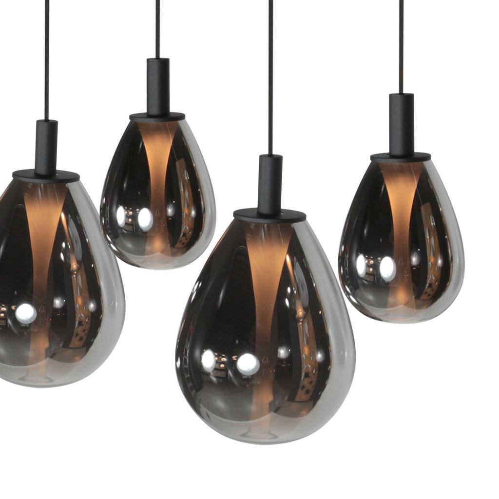 Glimsy 4197ZW hanglamp met Smoke Glas