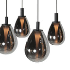 Glimsy 4197ZW hanglamp met Smoke Glas