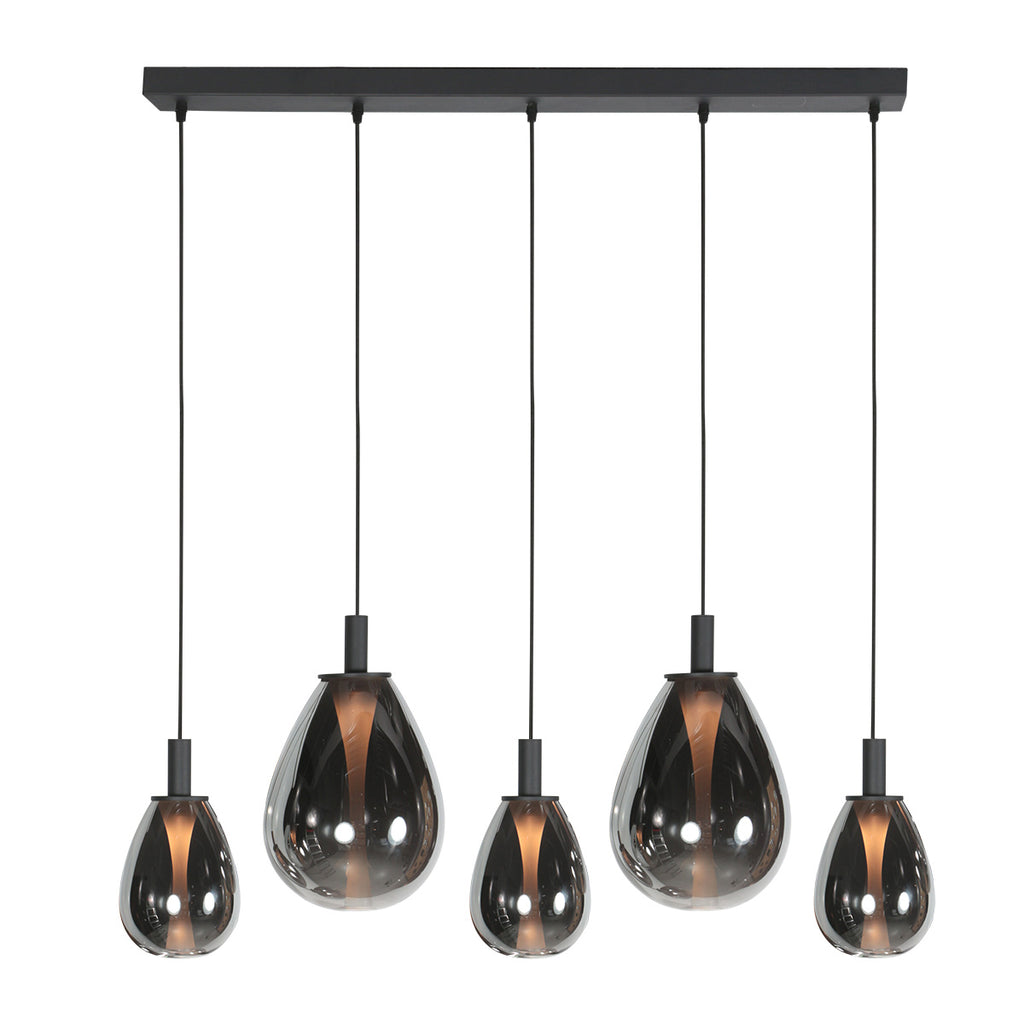 Glimsy 4197ZW hanglamp met Smoke Glas