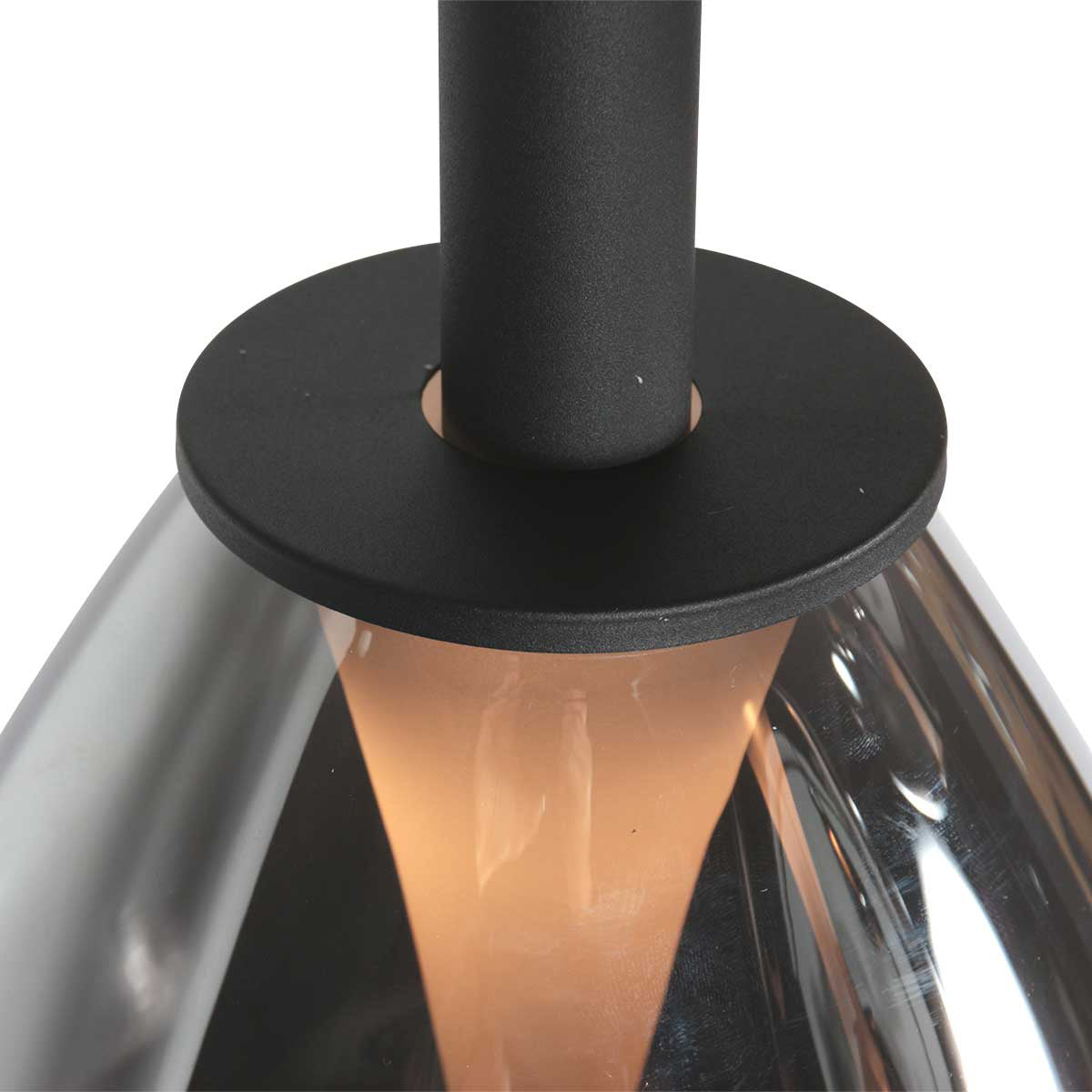 Glimsy 4197ZW hanglamp met Smoke Glas