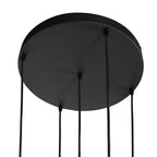 Glimsy 4198ZW Hanglamp 5 lichts met smoke glazen