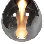 Glimsy 4198ZW Hanglamp 5 lichts met smoke glazen